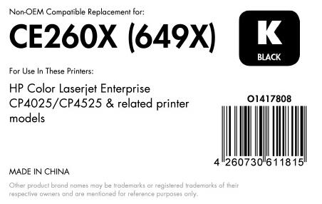 OFFICE-Partner Premium Toner - alternativ zu HP 649X (CE260X) - schwarz OFFICE-Partner Premium Toner - alternativ zu HP 649X (CE260X) - schwarz